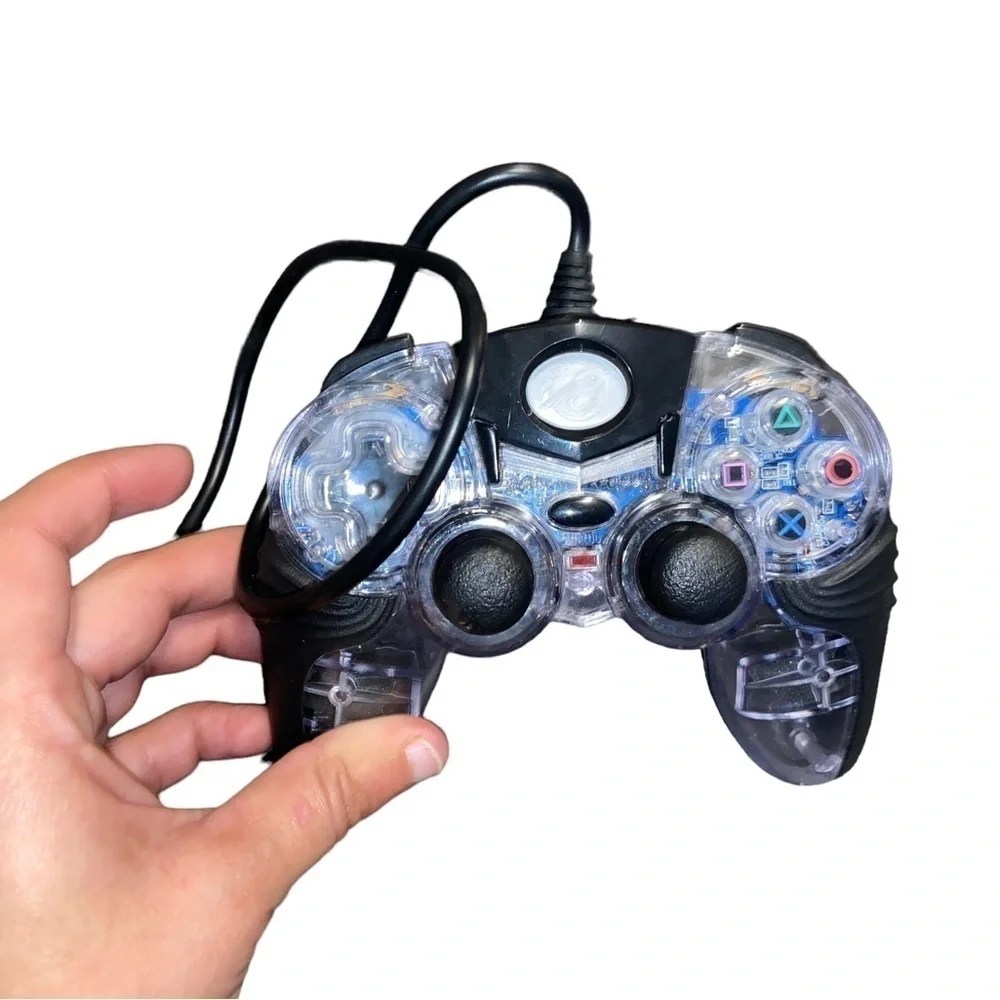 Playstation 1 PS1 Dual Analog Controller Remote Translucent Clear